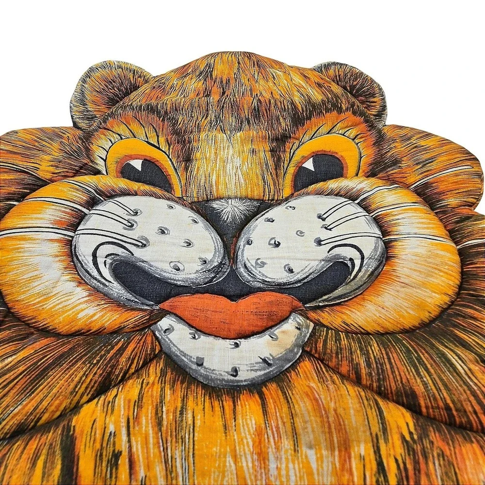 Vintage Richard The Lion Throw Pillow Cut &‎ Sew 1960's Cartoon Big Eyes 15